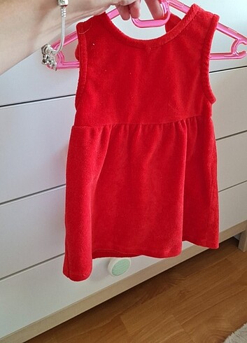 Defacto Kırmızı Kadife yılbaşı elbisesi