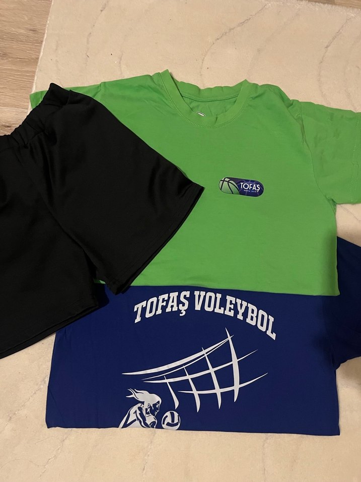 Tofaş Voleybol kız çocuk şort tişört takım - Görsel 4