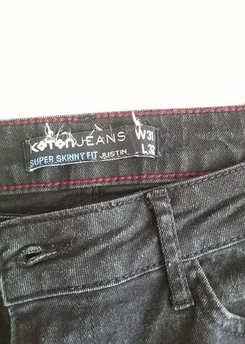 Koton Gri Süper Skinny Fit erkek Jean