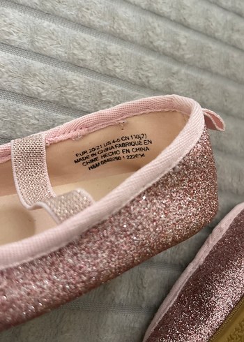 Pembe Simli Kız Babet Ayakkabı - Görsel 4