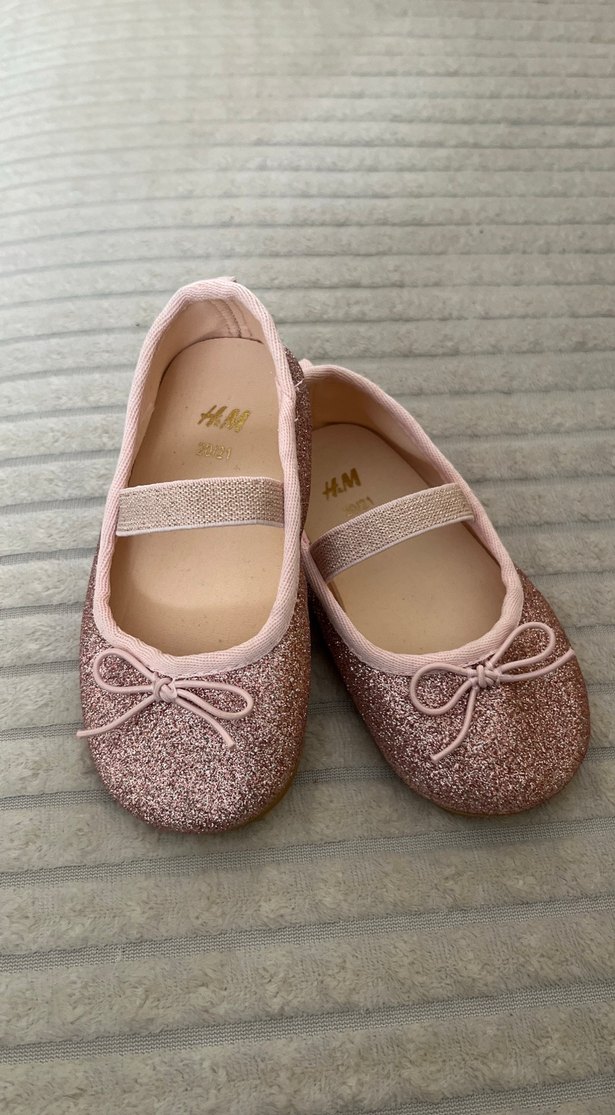 Pembe Simli Kız Babet Ayakkabı - Görsel 2