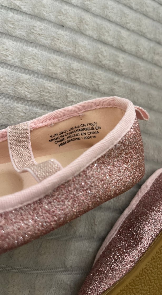 Pembe Simli Kız Babet Ayakkabı - Görsel 4