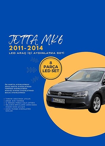 Jetta Mk6 Highline iç aydınlatma seti