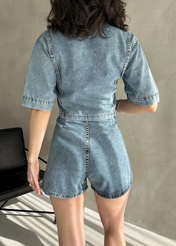 Diğer Denim Bluz ve Etek İkili Takım