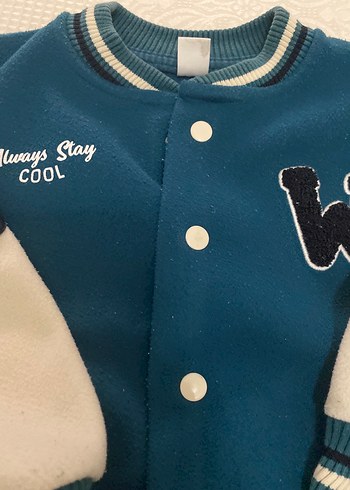 Düğmeli Erkek Çocuk Mavi Sweatshirt - Görsel 2