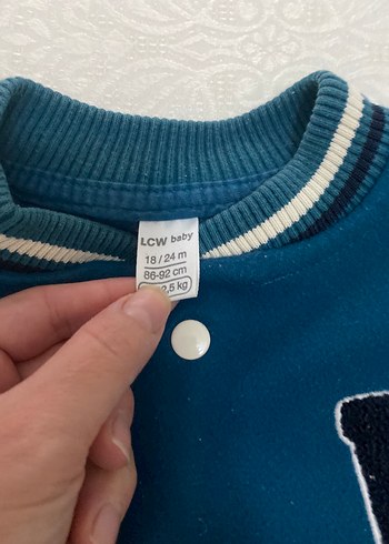 Düğmeli Erkek Çocuk Mavi Sweatshirt - Görsel 4