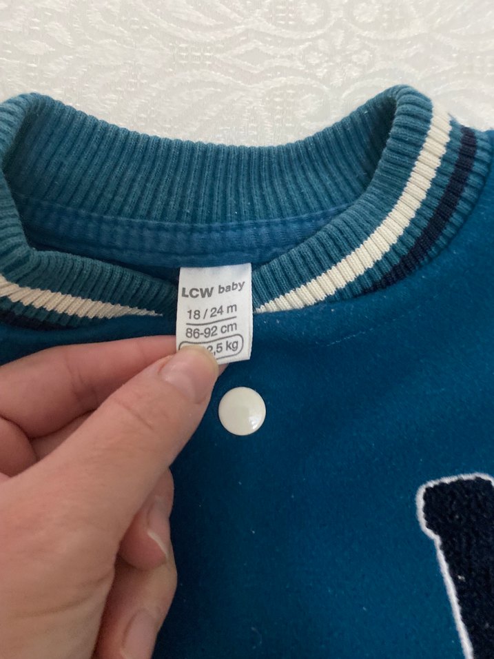 Düğmeli Erkek Çocuk Mavi Sweatshirt - Görsel 4