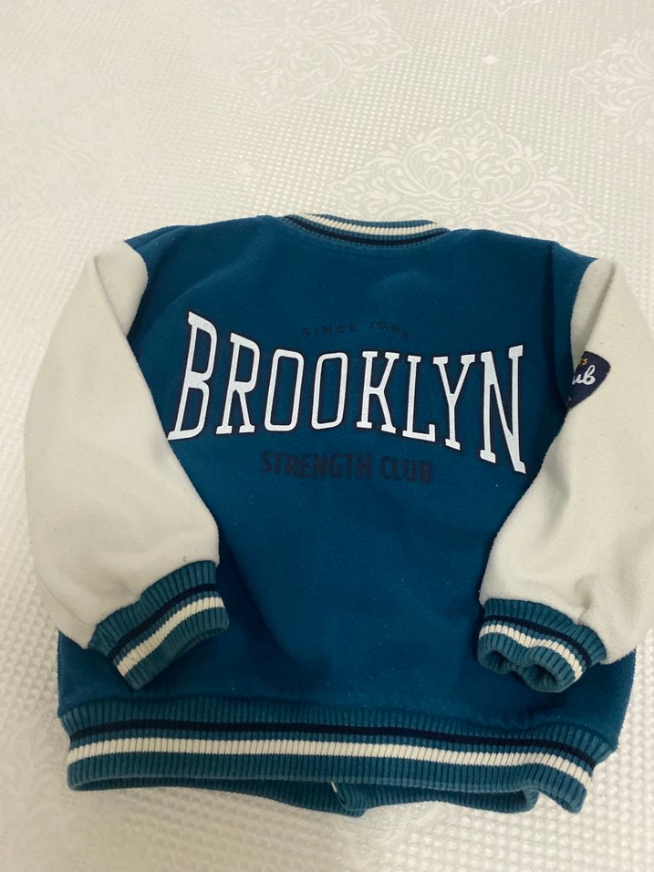 Düğmeli Erkek Çocuk Mavi Sweatshirt - Görsel 3