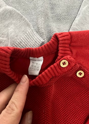 Gri Erkek Çocuk Basic Örgü Kazak - Görsel 2