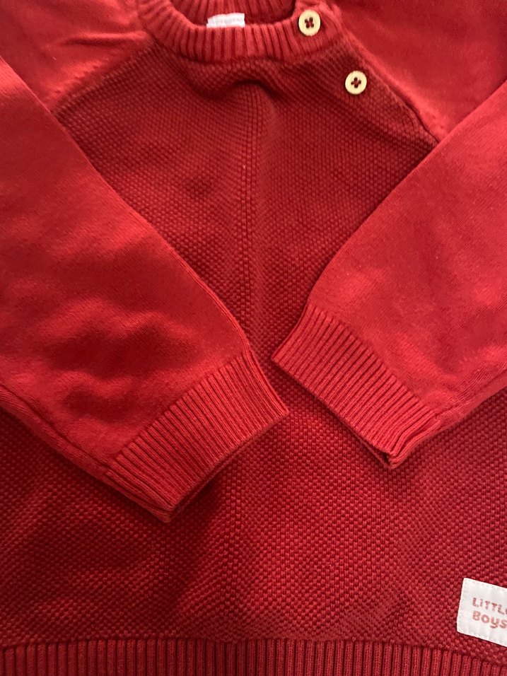 Gri Erkek Çocuk Basic Örgü Kazak - Görsel 3