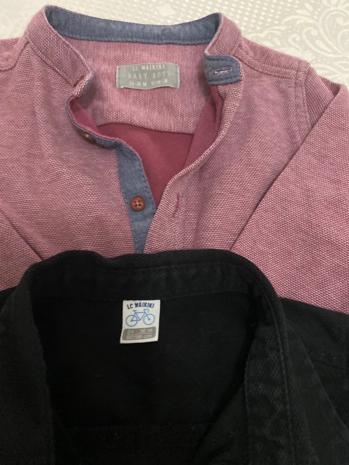 Siyah Pamuklu Erkek Gömlek, Uzun Kollu, Düğmeli - Görsel 2