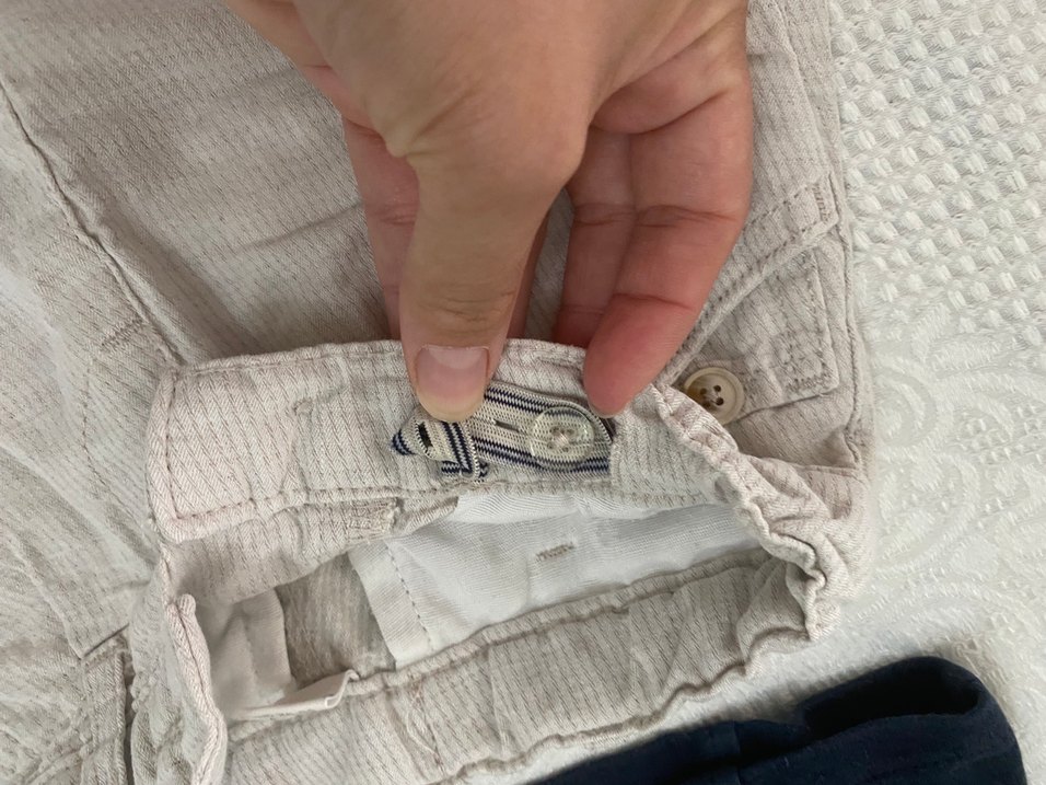 Gri Keten Düğmeli Erkek Çocuk Pantolonu - Görsel 3