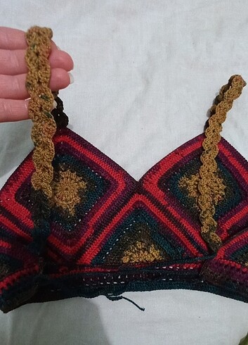 s Beden Kadın örgü büstiyer crop