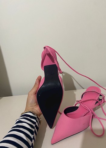 Zara Pembe Stiletto Topuklu Kadın Ayakkabı - Görsel 3