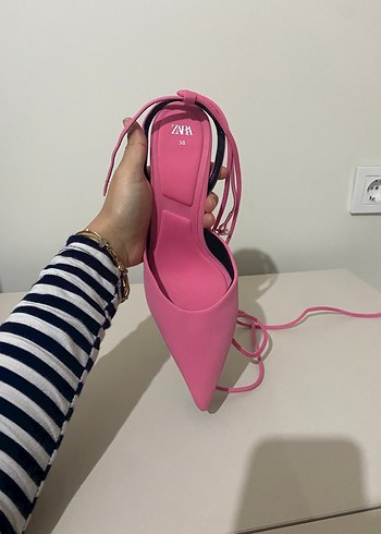 Zara Pembe Stiletto Topuklu Kadın Ayakkabı - Ana görsel