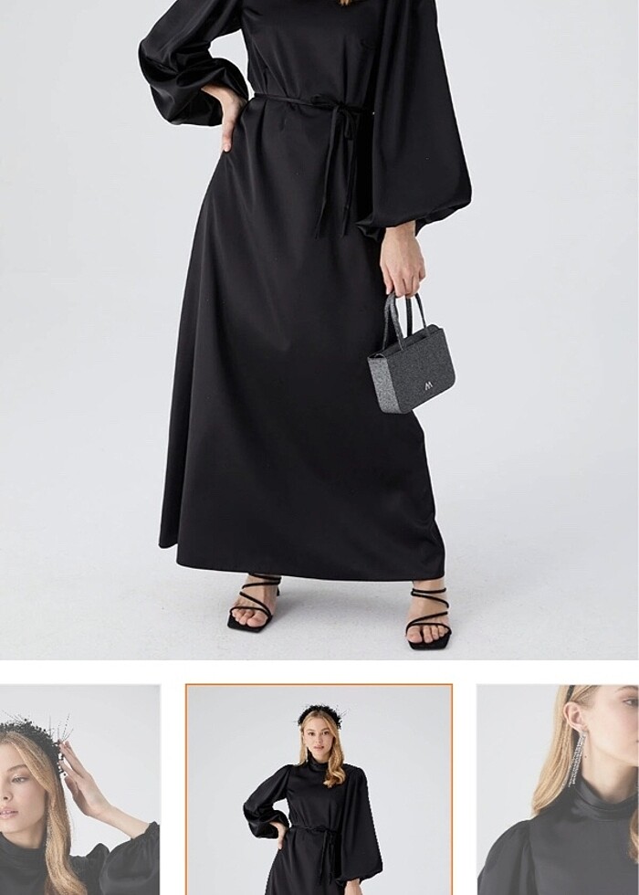 Saten elbise - Görsel 2