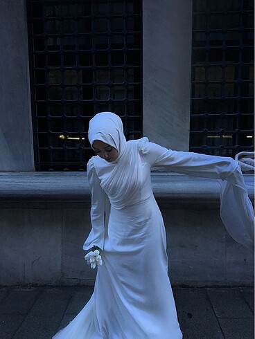 40 Beden beyaz Renk Nikah elbisesi