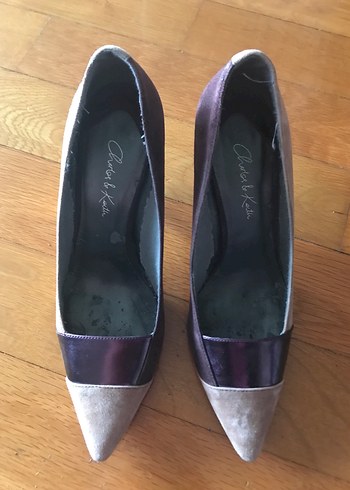 Mor Süet Tokalı Stiletto Kadın Ayakkabı - Görsel 6