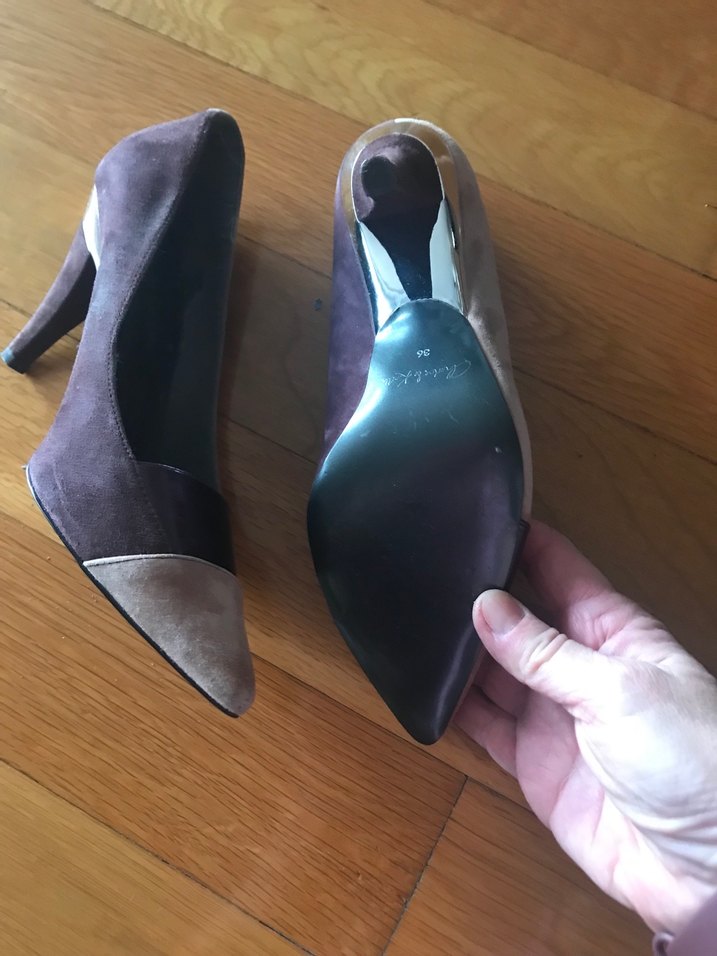 Mor Süet Tokalı Stiletto Kadın Ayakkabı - Görsel 4