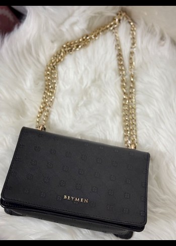 Beymen siyah zincirli çanta - Görsel 6