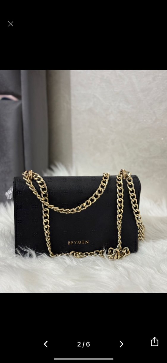 Beymen siyah zincirli çanta - Görsel 2