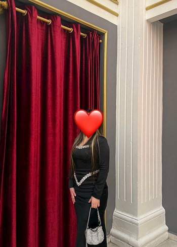 Taşlı abiye elbise - Görsel 5