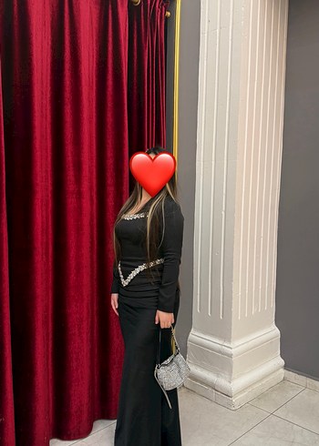 Taşlı abiye elbise - Görsel 3