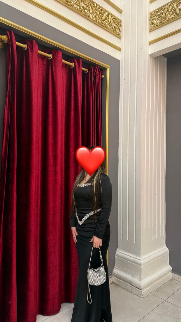 Taşlı abiye elbise - Görsel 5