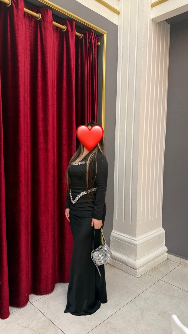 Taşlı abiye elbise - Görsel 3