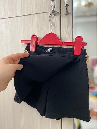 6 Yaş Beden siyah Renk Şort etek