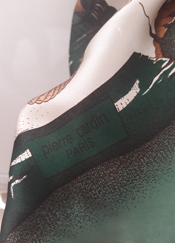 Beden yeşil Renk Pierre cardin piri reis modeli ipek şal