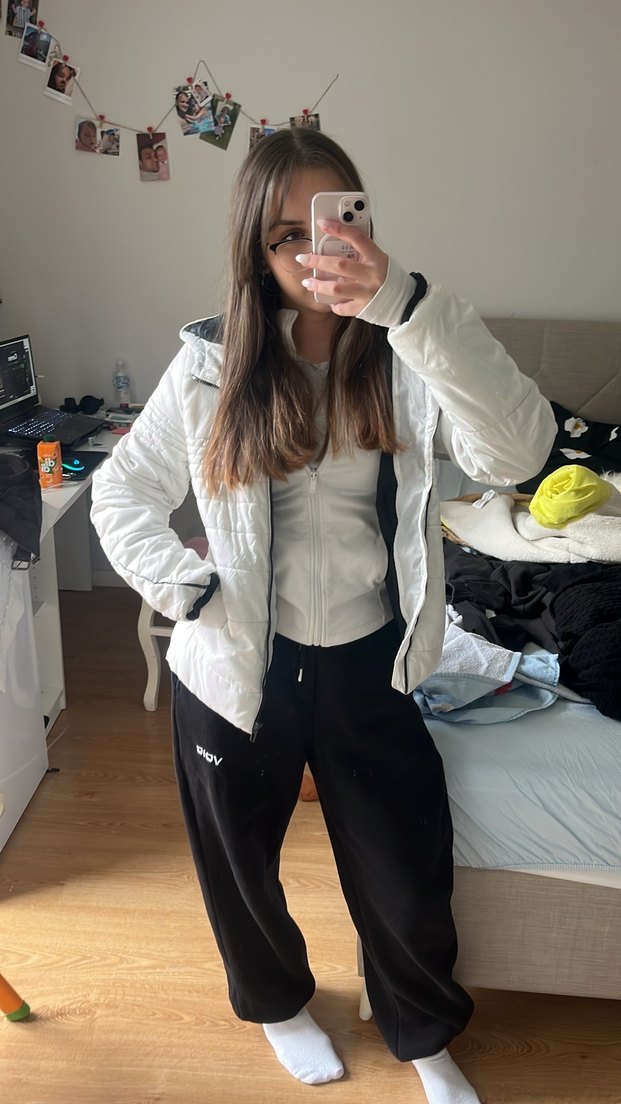 Kadın Beyaz Şişme Kışlık Mont - Görsel 2