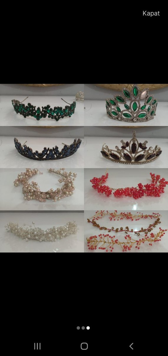 toplu fiyat Işıltılı Çok Renkli Taç Koleksiyonu - Görsel 3