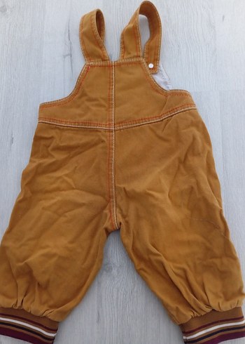 Renkli Nakışlı Kahverengi Erkek Bebek Tulum - Görsel 3