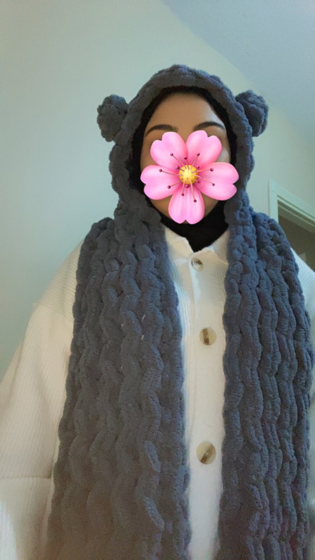 Gri Örgü Atkılı bere - Görsel 2