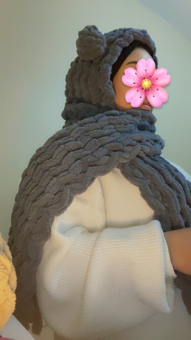 Gri Örgü Atkılı bere - Görsel 3