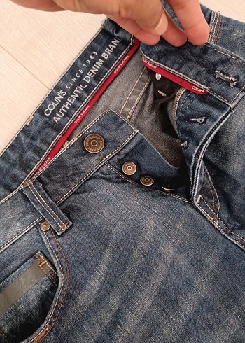 Colin's Gri-Mavi Erkek Denim Mini Şort