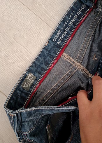 29 Beden Gri-Mavi Erkek Denim Mini Şort