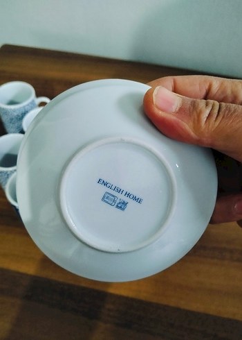 İngiliz Desenli Mavi Porselen Fincan Takımı - Görsel 6