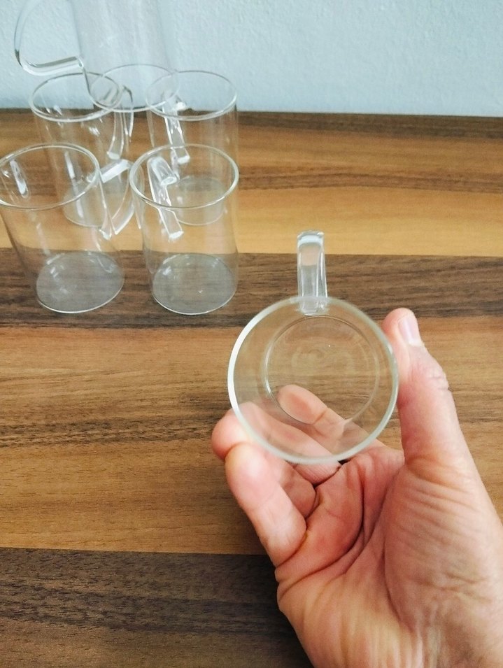 Şeffaf Kulplu Cam Bardak Seti - Görsel 3