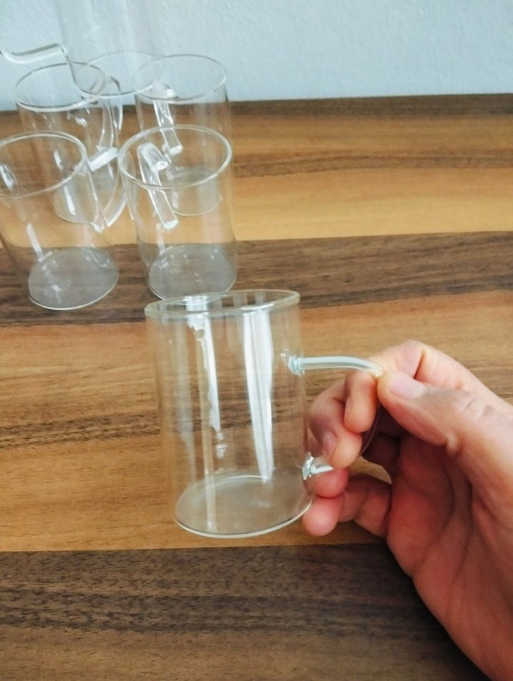 Şeffaf Kulplu Cam Bardak Seti - Görsel 5