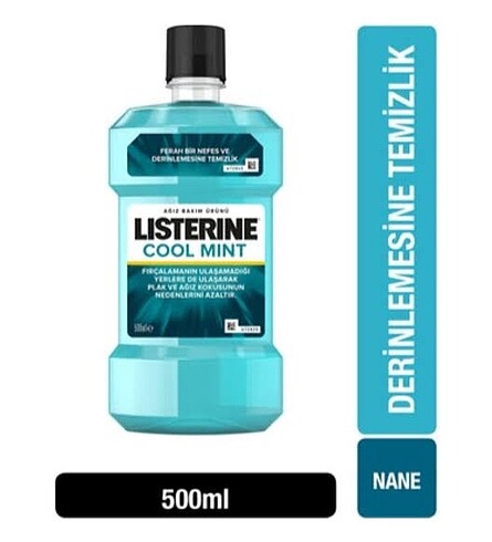 LİSTERİNE COOL MİNT 500 ML AĞIZ ÇALKALAMA SUYU