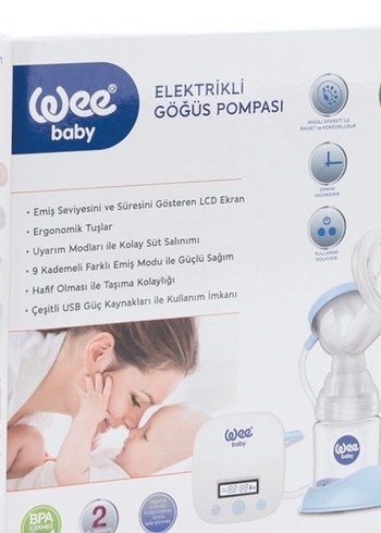 sıfır Wee Baby Mavi Elektrikli Göğüs Pompası