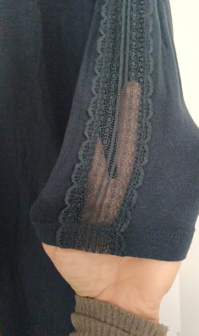 Gri V Yaka Uzun  gecelik - Görsel 2