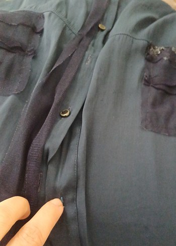 Düğmeli Bohem Midi Hamile Tunik - Görsel 5