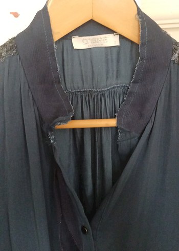 Düğmeli Bohem Midi Hamile Tunik - Görsel 4