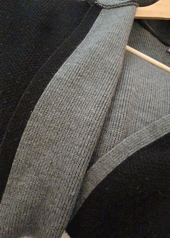 Gri Midi Rahat Kesim pelerin Paltosu - Görsel 8