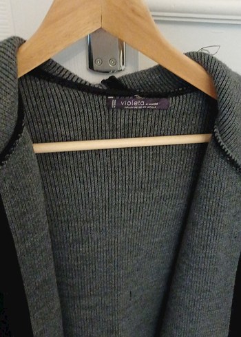 Gri Midi Rahat Kesim pelerin Paltosu - Görsel 3