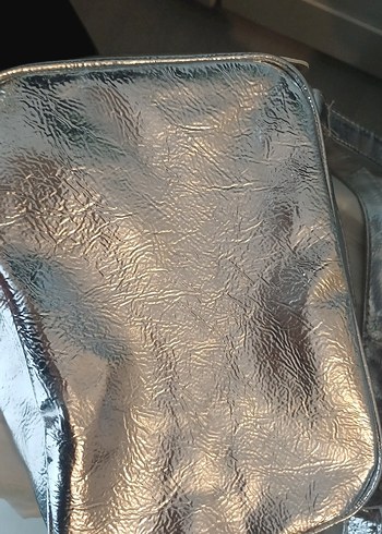 Gri Deri Biker Kadın Çanta - Görsel 4