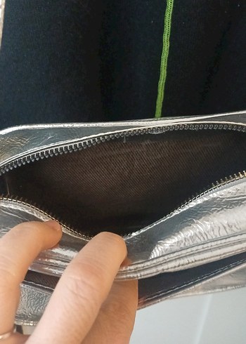 Gri Deri Biker Kadın Çanta - Görsel 3